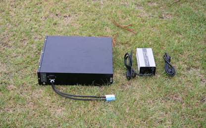 48V lithium battery pack fitted to electric farm equipment