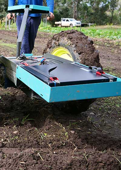 Cyber Clydesdale battery powered walk-behind tractor