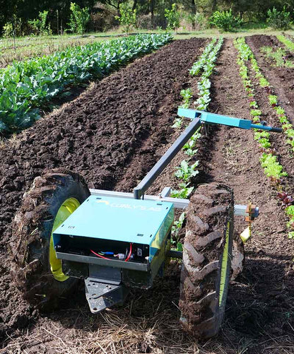 Solar chargeable electric two-wheel tractor, Australian built