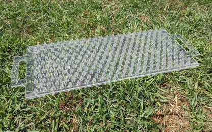 Dibble board for evenly spaced transplant holes