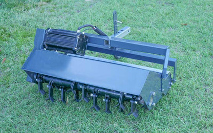 Flail mower housing and roller detail