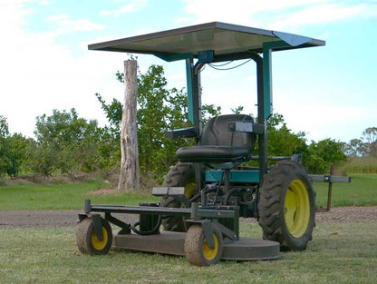 Electric mower deck height adjustment
