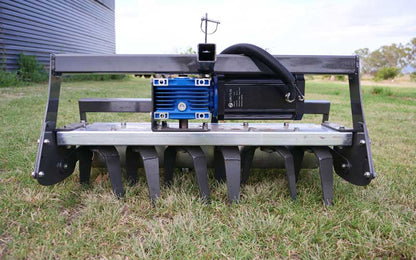 Australian made power harrow that preserves soil layers
