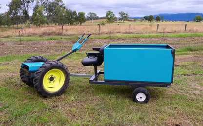 Australian made tipping trailer for farm carting
