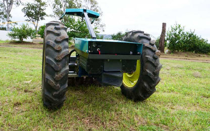 Electric two-wheel tractor working on a small acreage