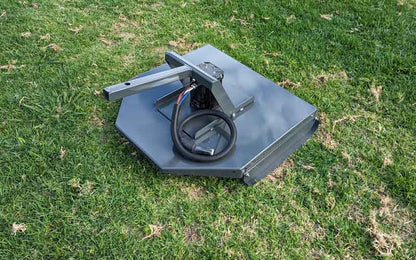 Slasher attachment for knocking down long paddock grass
