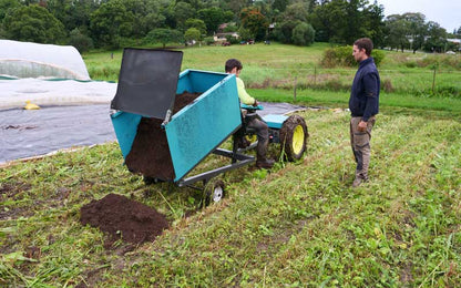 Tipping trailer for the Cyber Clydesdale electric tractor