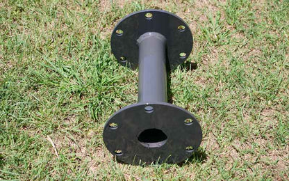 Axle extensions allowing the tractor to straddle wider beds